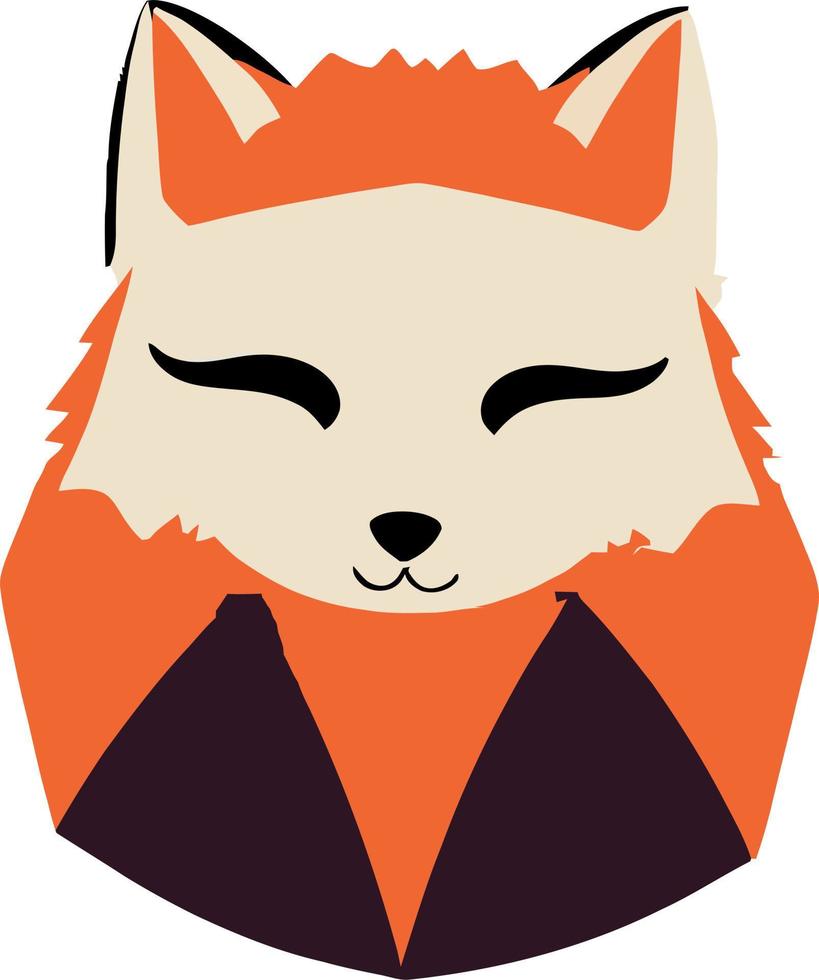 Cute Female Fox Smiling Cartoon vector