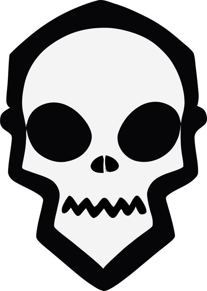 Creepy Skeleton Head Illustration vector