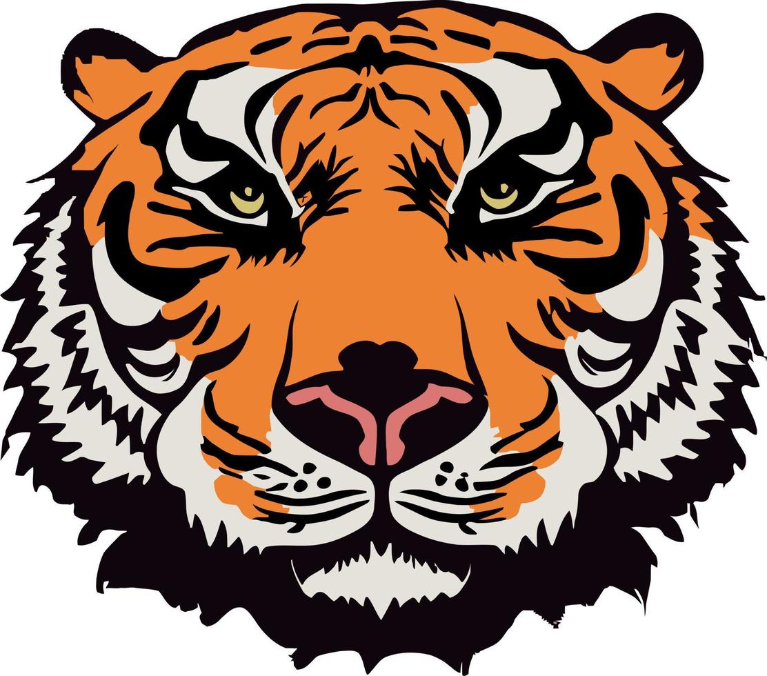 Fierce Tiger Cartoon Illustration vector