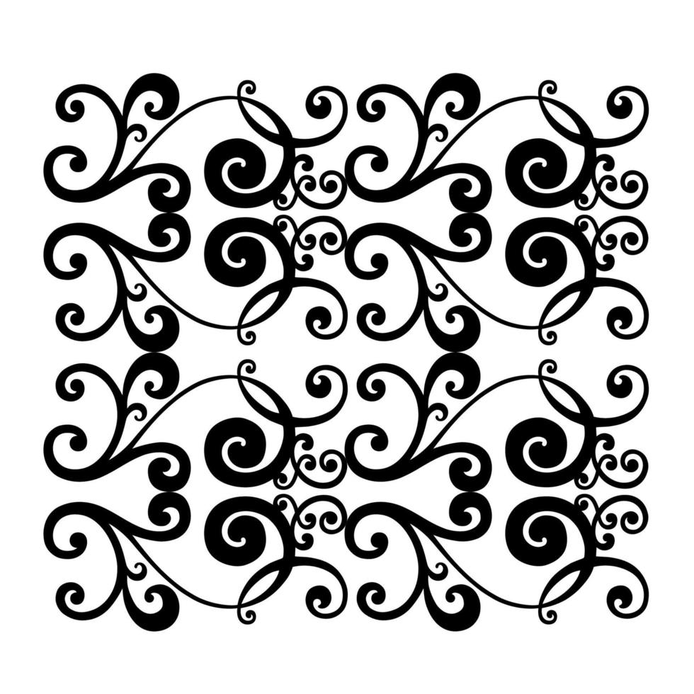 Remolino de ornamento de pergamino barroco vintage de damasco vectorial. remolino del escudo heráldico del monograma victoriano. retro floral patrón de hojas frontera follaje antiguo acanto caligrafía grabado tatuaje. patrones sin fisuras vector