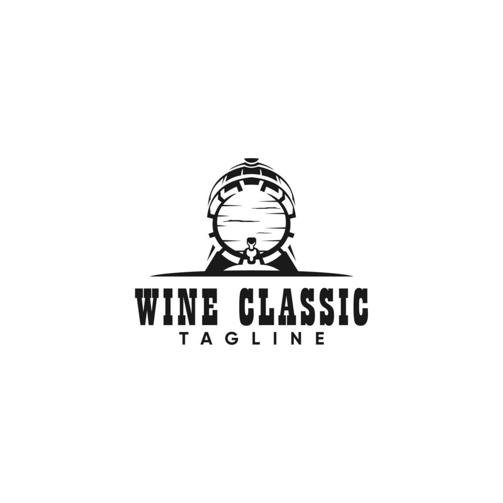 diseño de logotipo de granja de vino vector