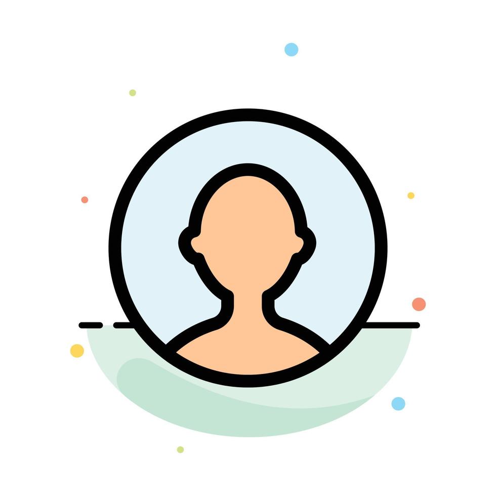 Avatar User Profile Abstract Flat Color Icon Template vector