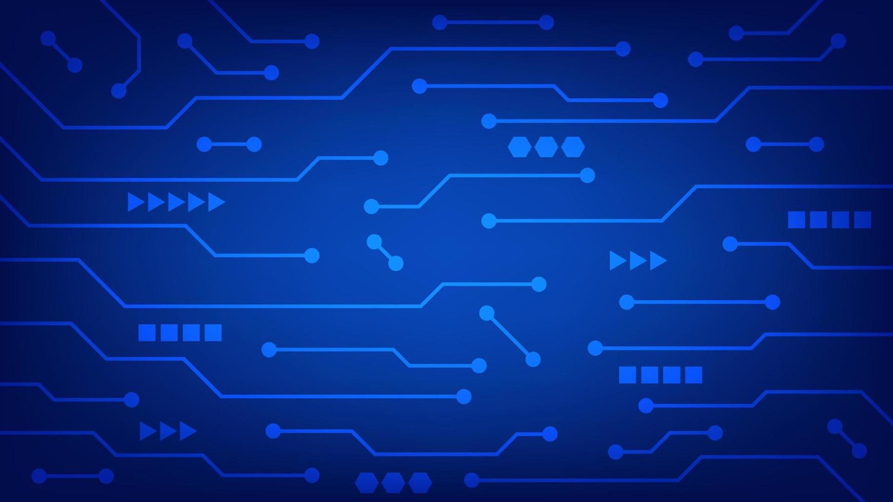 circuit board with blue lighting background. technology and Hi tech graphic design element concept vector