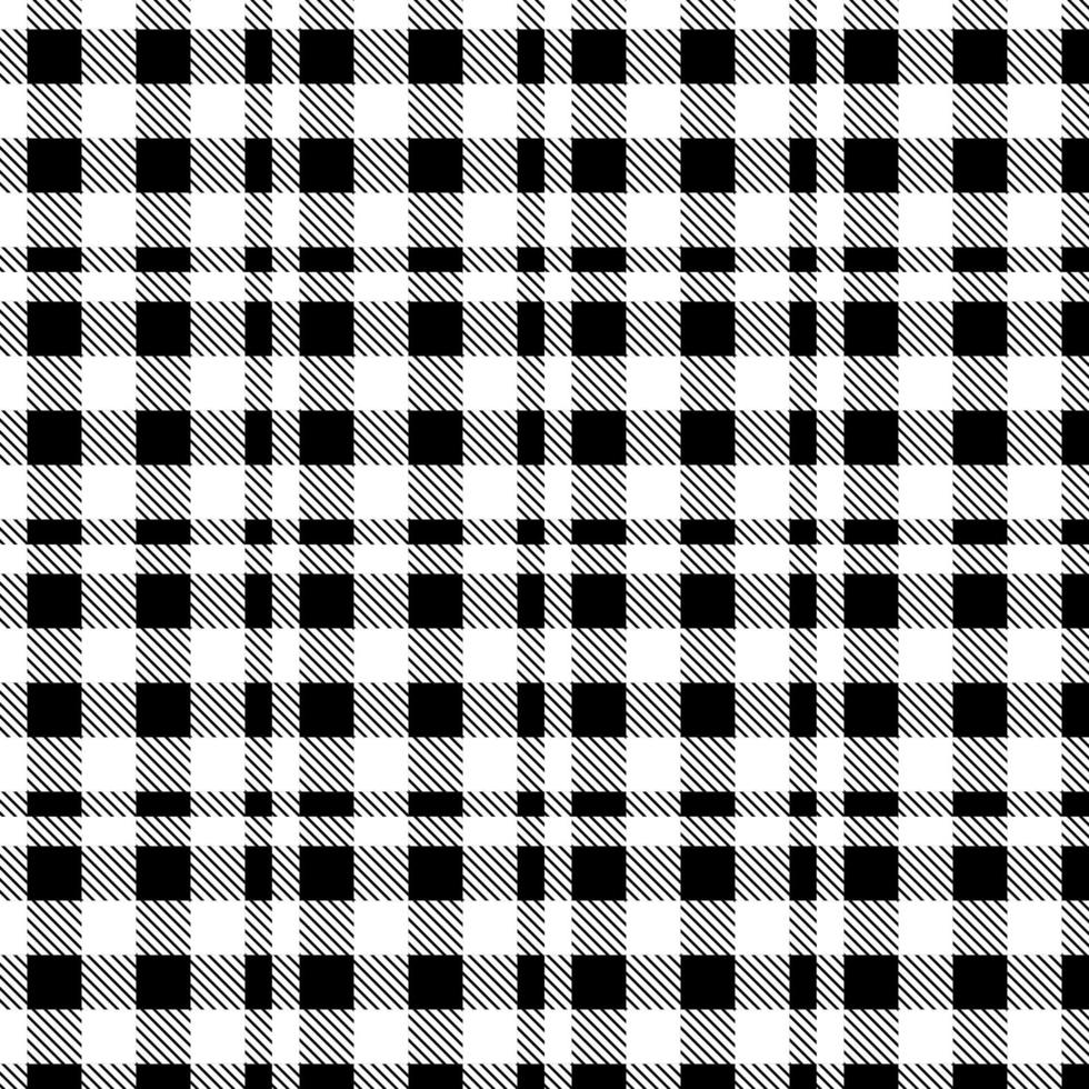 black and white plaid seamless pattern vector