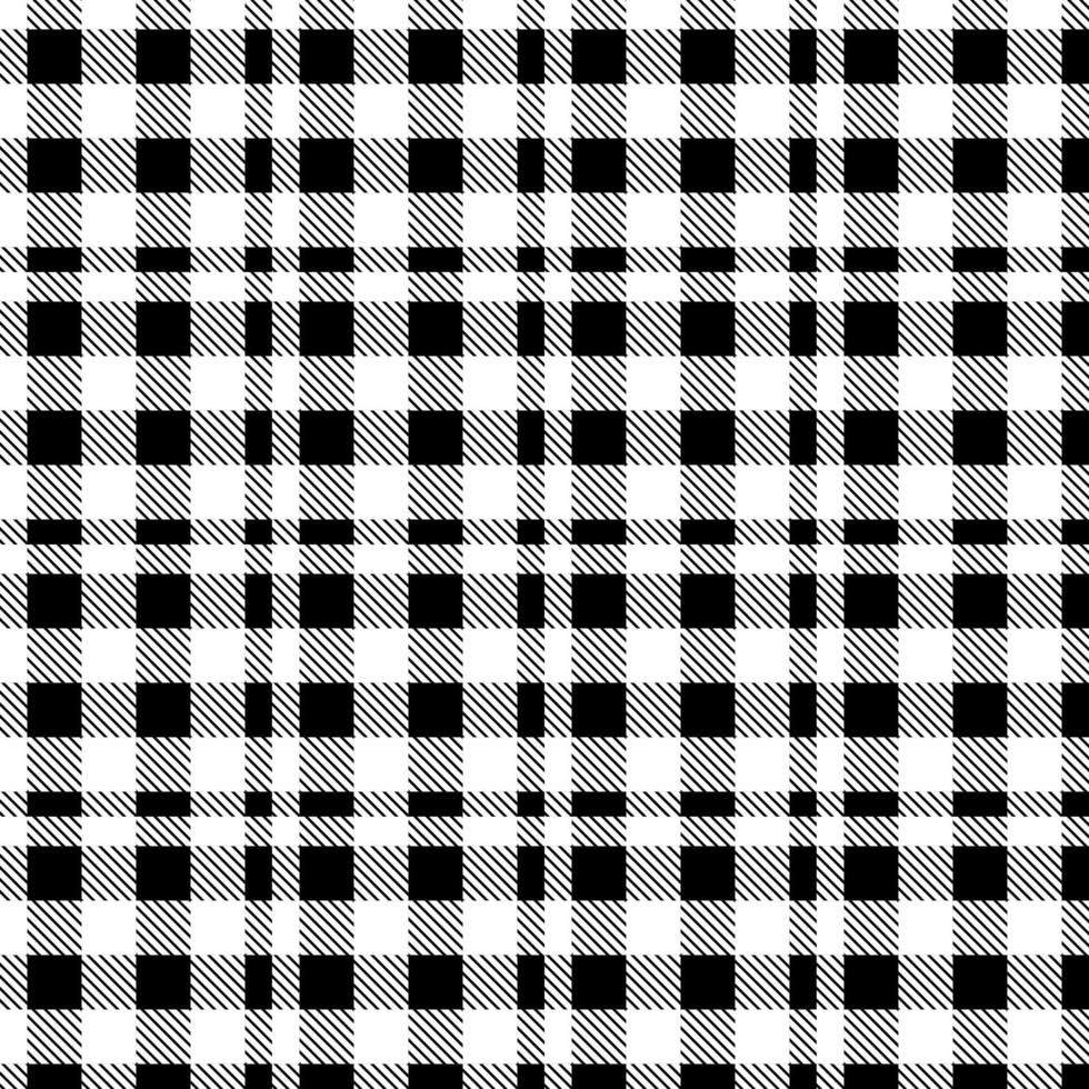 black and white plaid seamless pattern vector