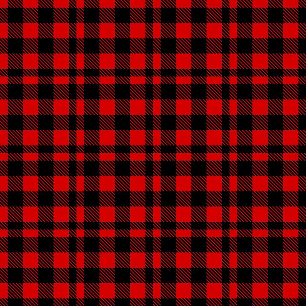 red and black plaid seamless pattern vector