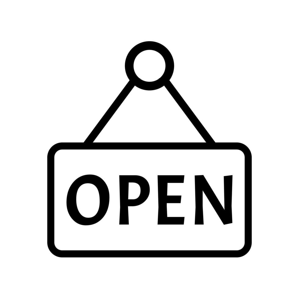 open sign vector icon on white background