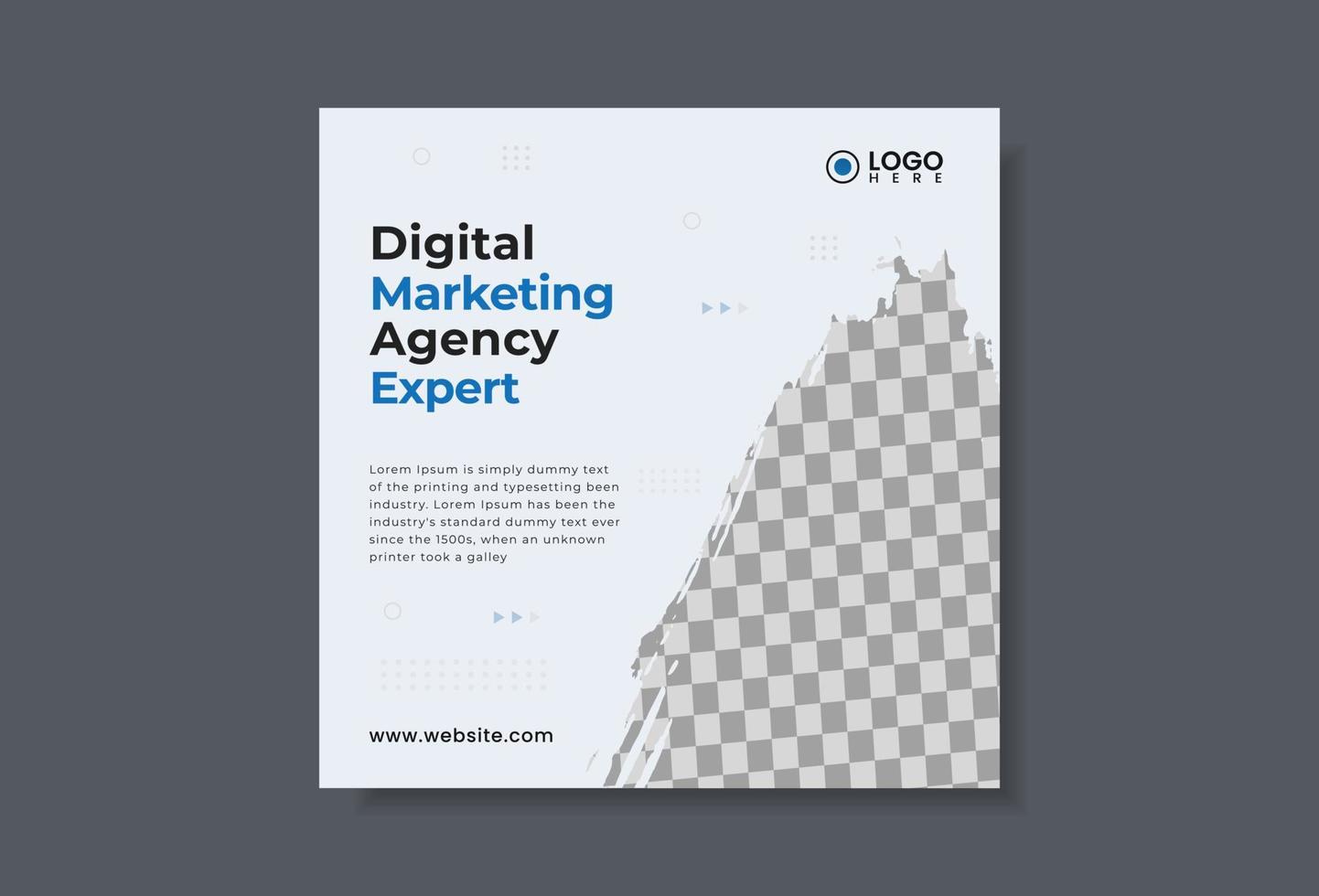 Social Media Post Template for Digital Marketing Agency Free Vector