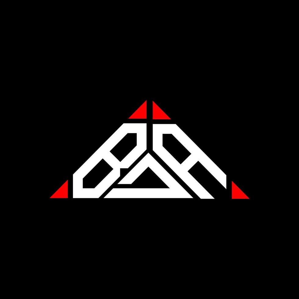 BDA letter logo creative design with vector graphic, BDA simple and modern logo in triangle shape.