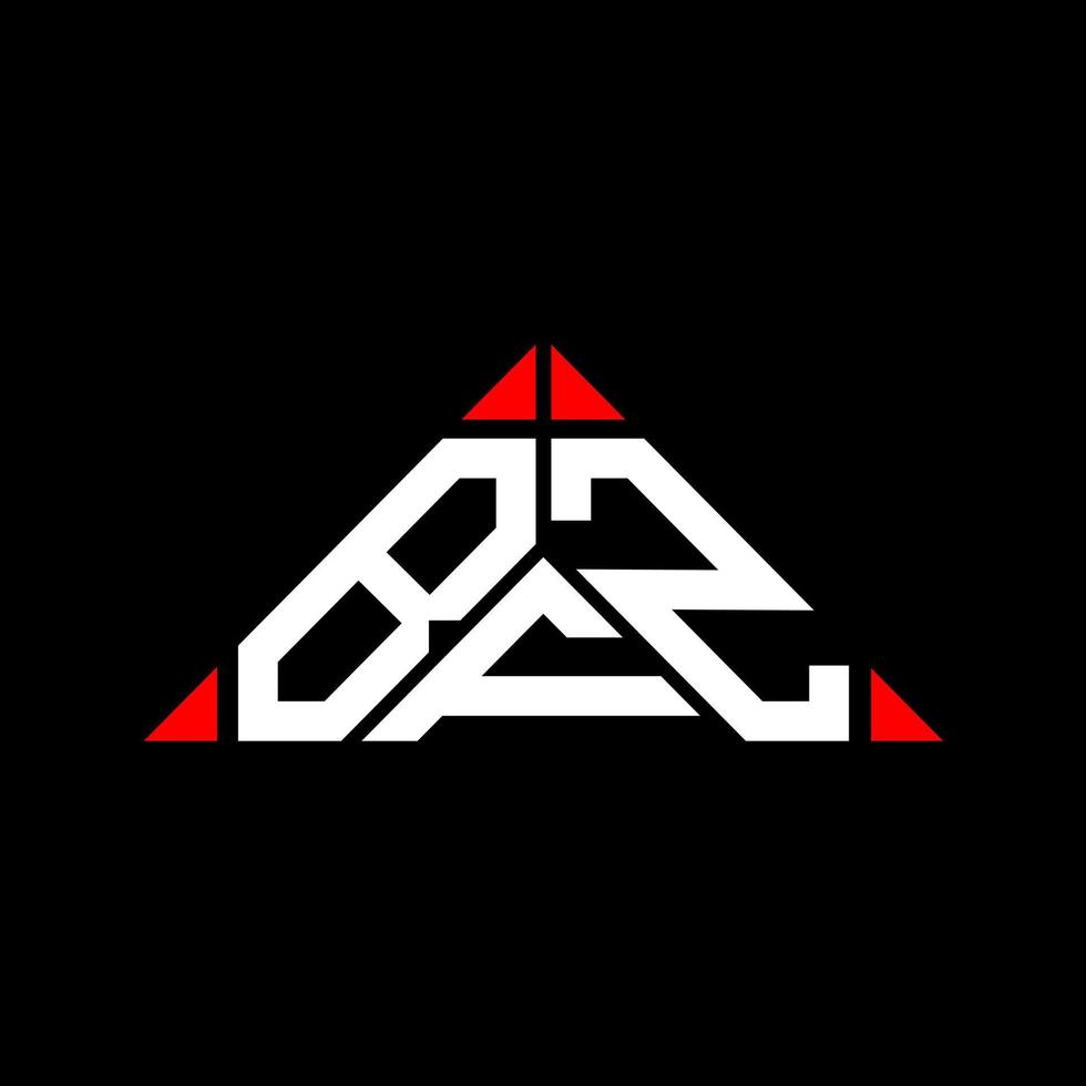 BFZ letter logo creative design with vector graphic, BFZ simple and modern logo in triangle shape.