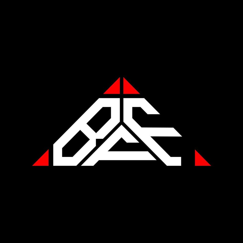 diseño creativo del logotipo de la letra bff con gráfico vectorial, logotipo sencillo y moderno de bff en forma de triángulo. vector