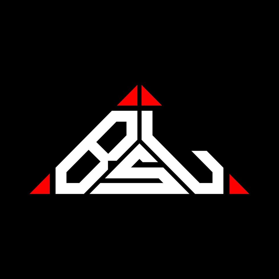 diseño creativo del logotipo de la letra bsl con gráfico vectorial, logotipo simple y moderno de bsl en forma de triángulo. vector