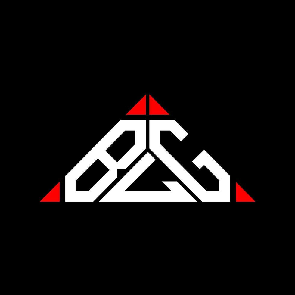diseño creativo del logotipo de letra blg con gráfico vectorial, logotipo simple y moderno de blg en forma de triángulo. vector