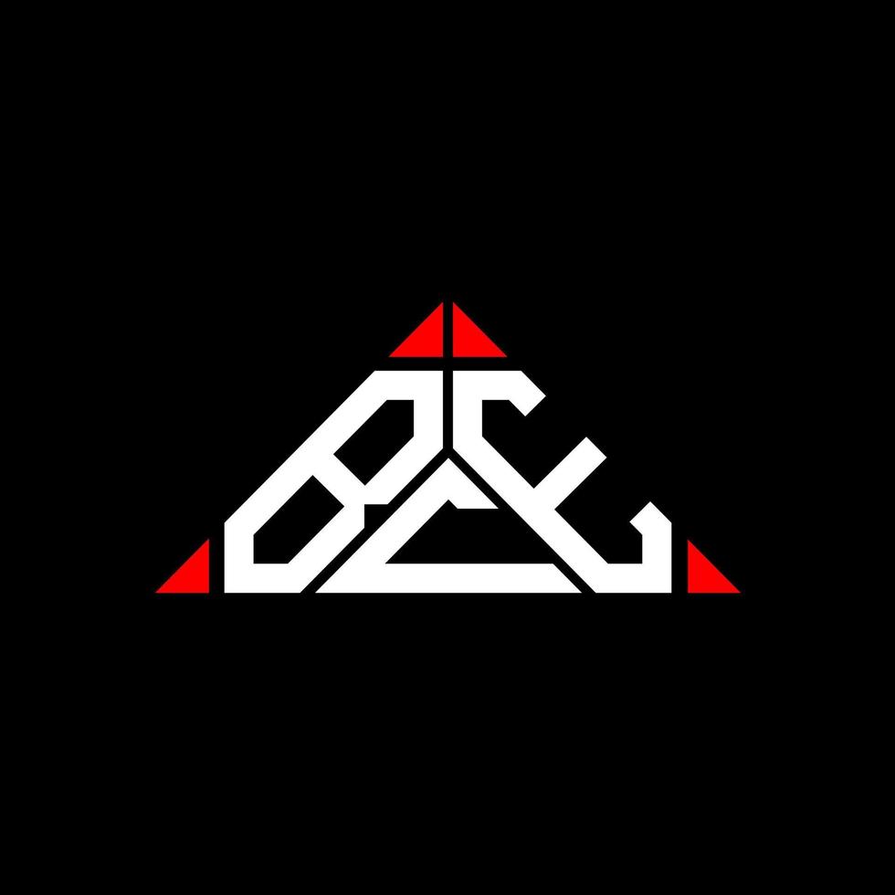 BCE letter logo creative design with vector graphic, BCE simple and modern logo in triangle shape.