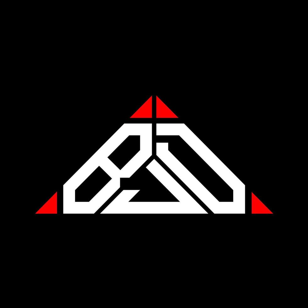 BJD letter logo creative design with vector graphic, BJD simple and modern logo in triangle shape.