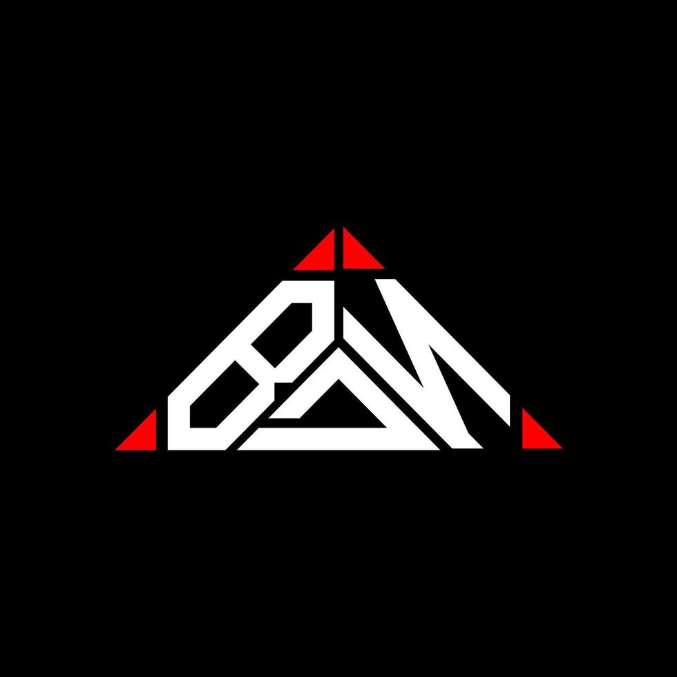 diseño creativo del logotipo de la letra bdn con gráfico vectorial, logotipo bdn simple y moderno en forma de triángulo. vector