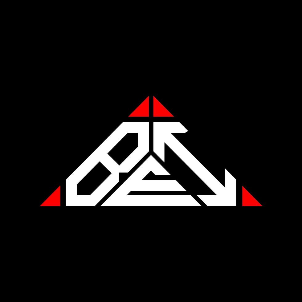 diseño creativo del logotipo de la letra bei con gráfico vectorial, logotipo simple y moderno de bei en forma de triángulo. vector