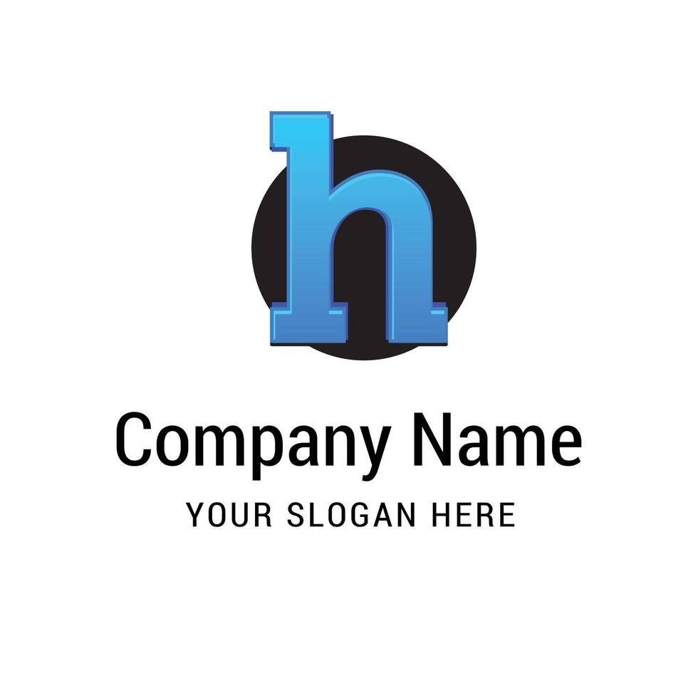 Alphabetical logo design with creative typography vector