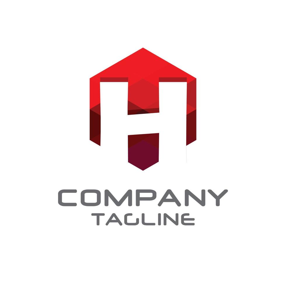 Alphabetical logo design with creative typography vector