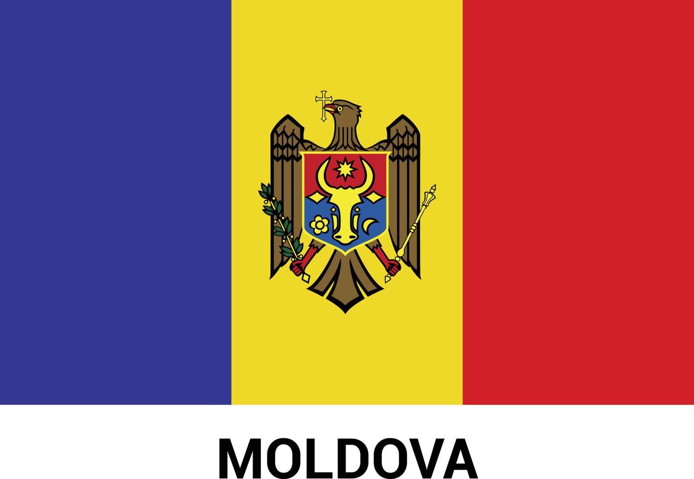 vector de diseño de bandera de moldavia