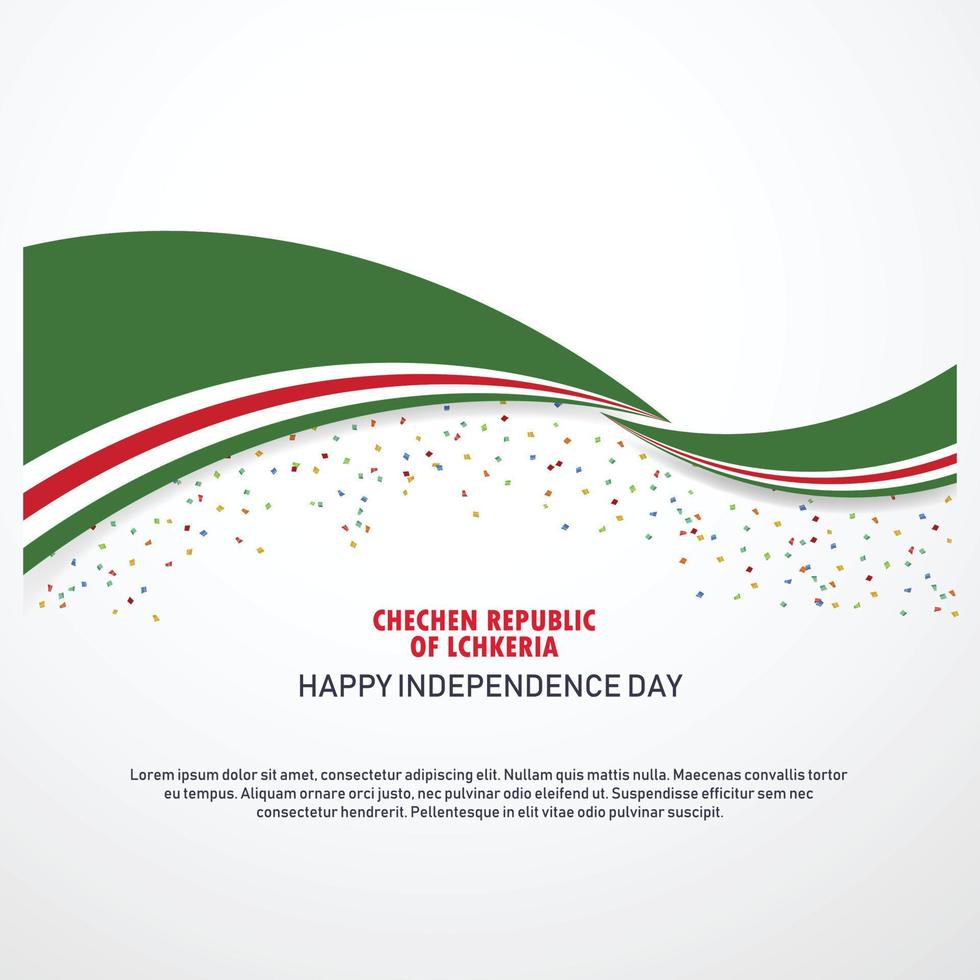 Chechen Republic of Lchkeria Happy independence day Background vector