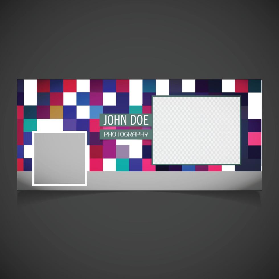 Abstract background social media cover desgin vector