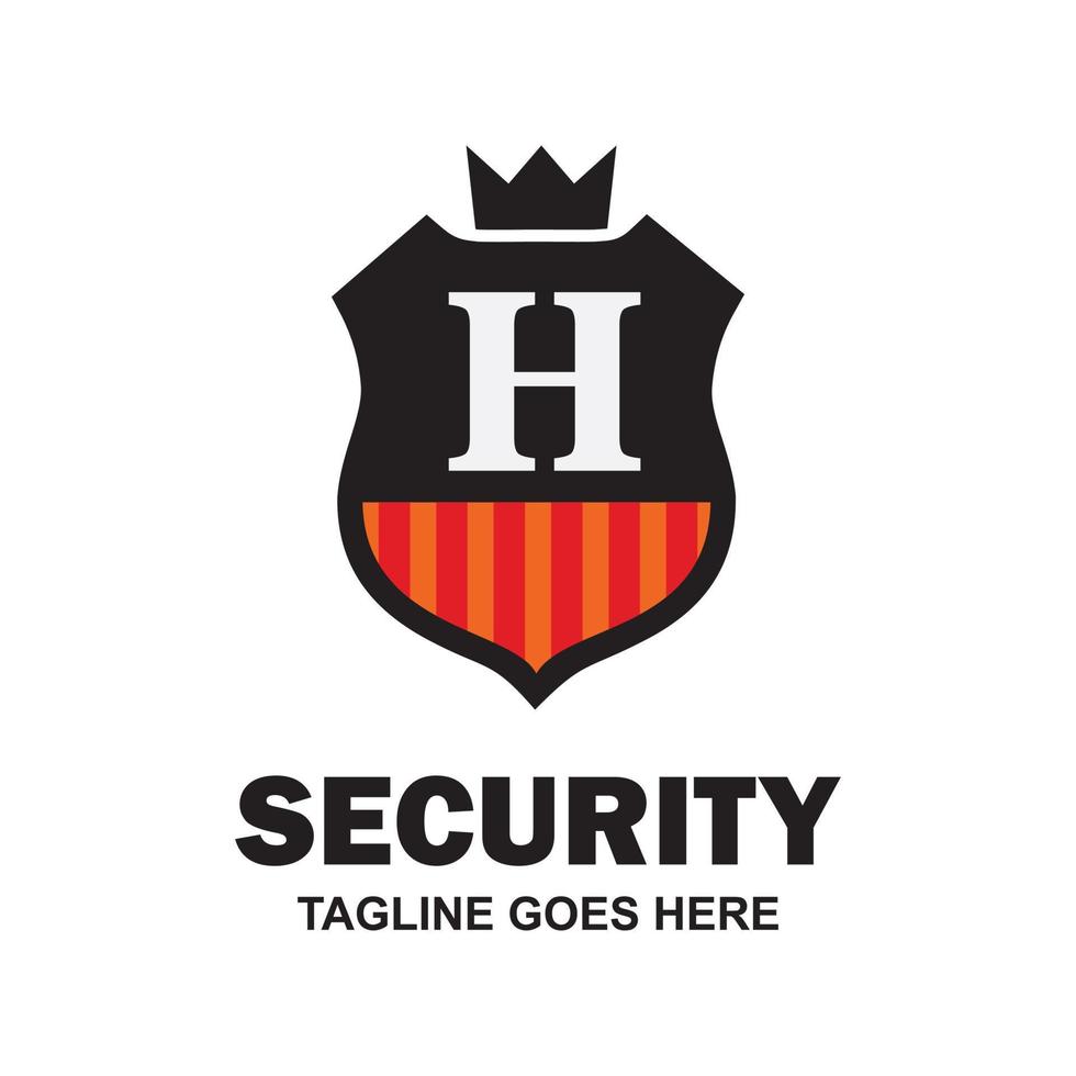 Alphabetical logo of security compnay and typography vector