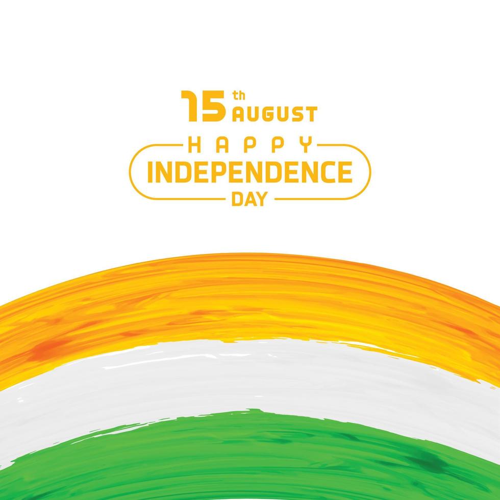India independence day card with creative design and typography vector