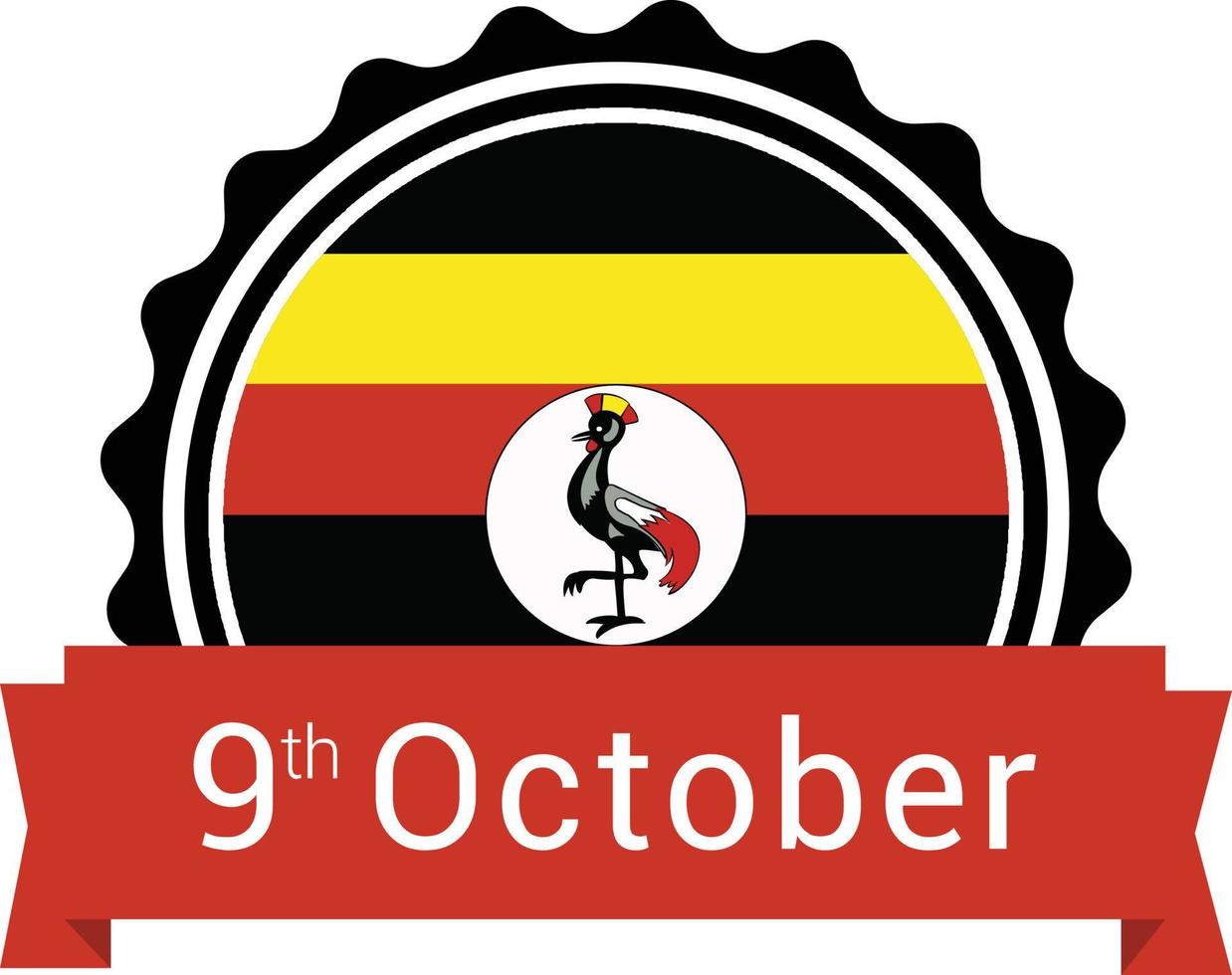 Uganda Independence day design vector