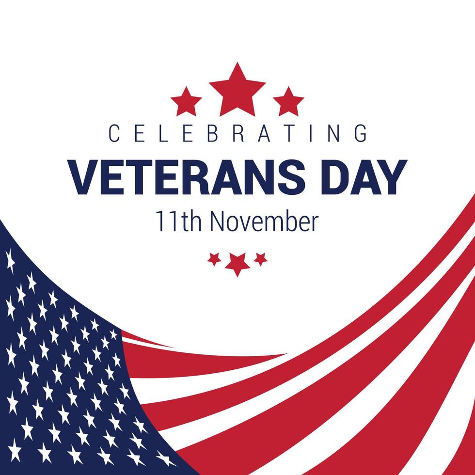 Happy Veterans day design with typography vector