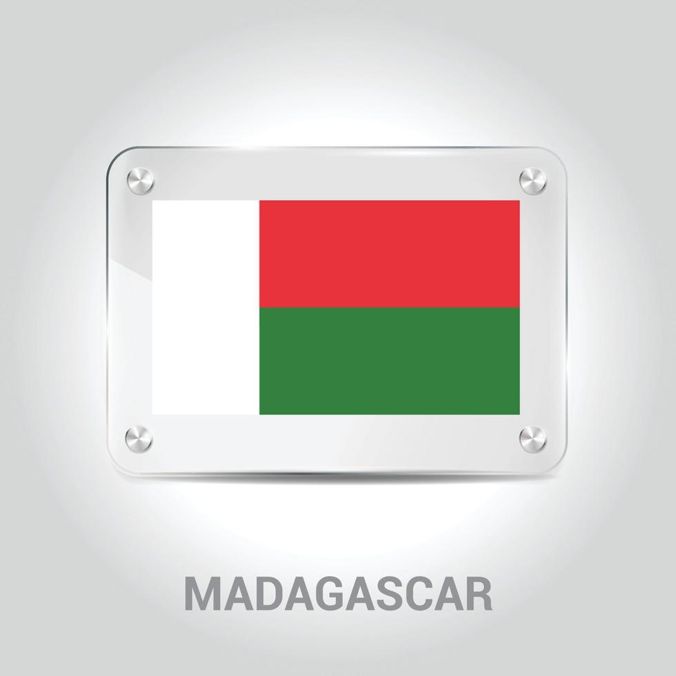 Madagascar flag design vector