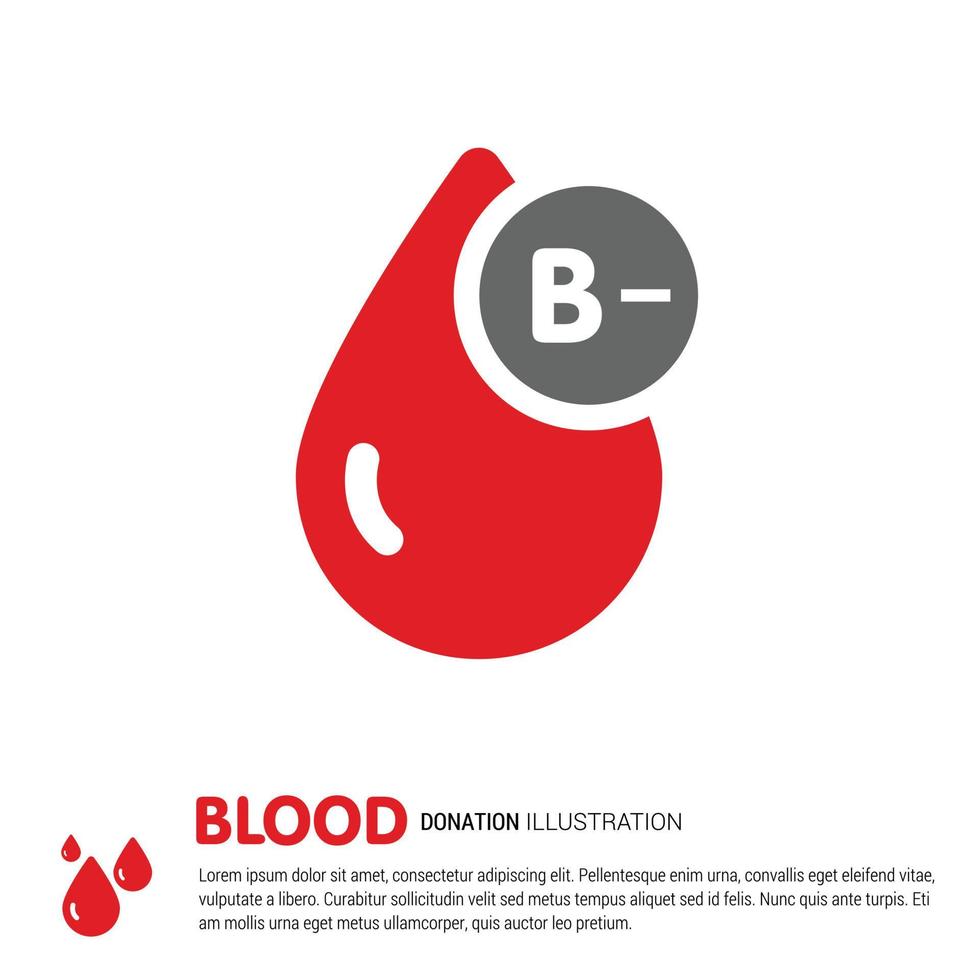 Blood donation typographic design with creative style vector