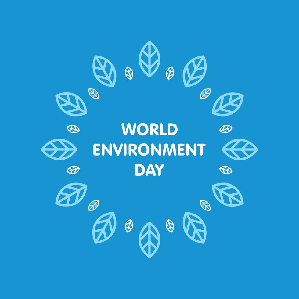 World Environment day card with light background and typography vector