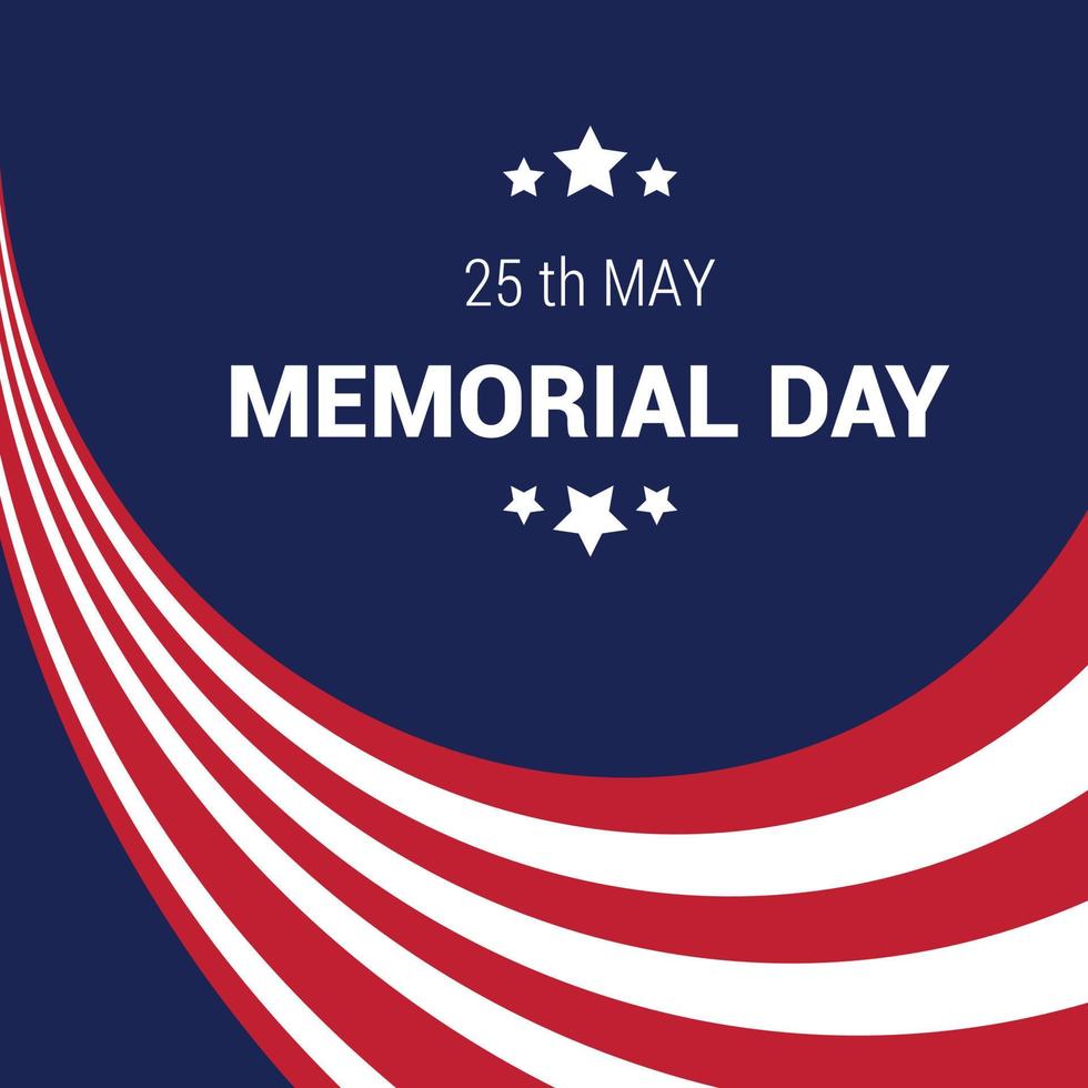 Memorial day design card vector