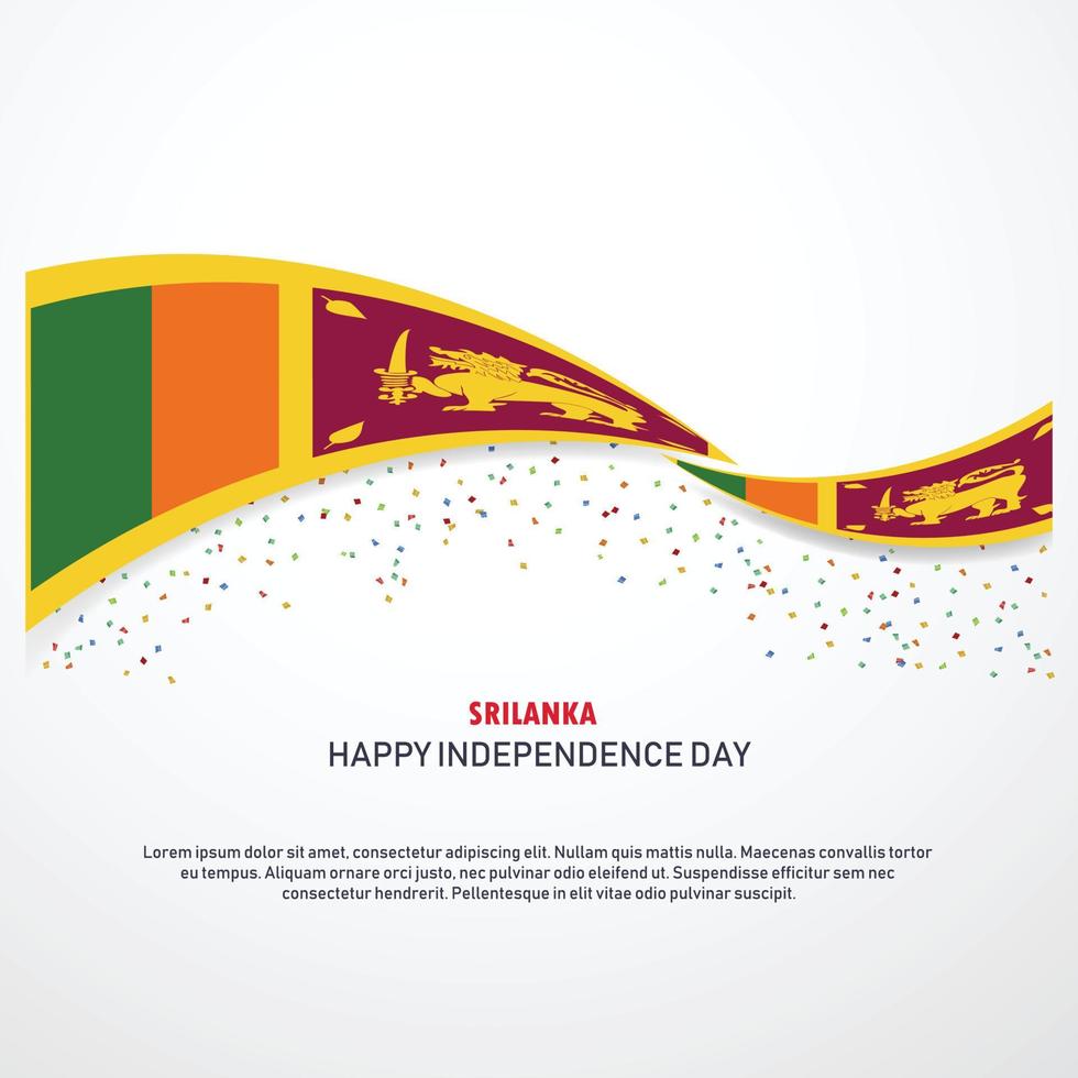 Sri Lanka Happy independence day Background vector
