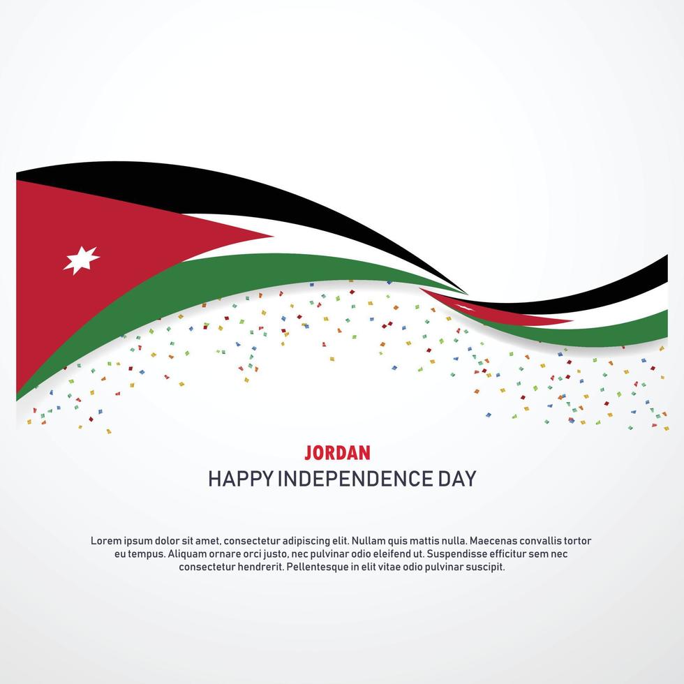 Jordan Happy independence day Background vector