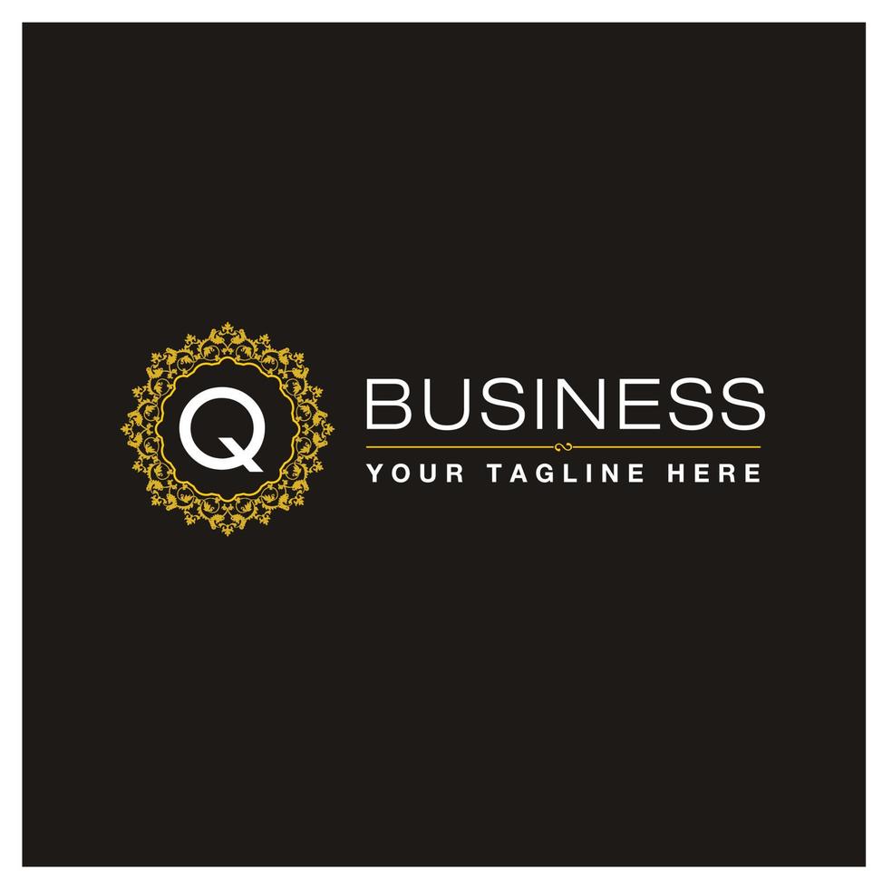 Alphabetic logo design with elegent design and typography vector
