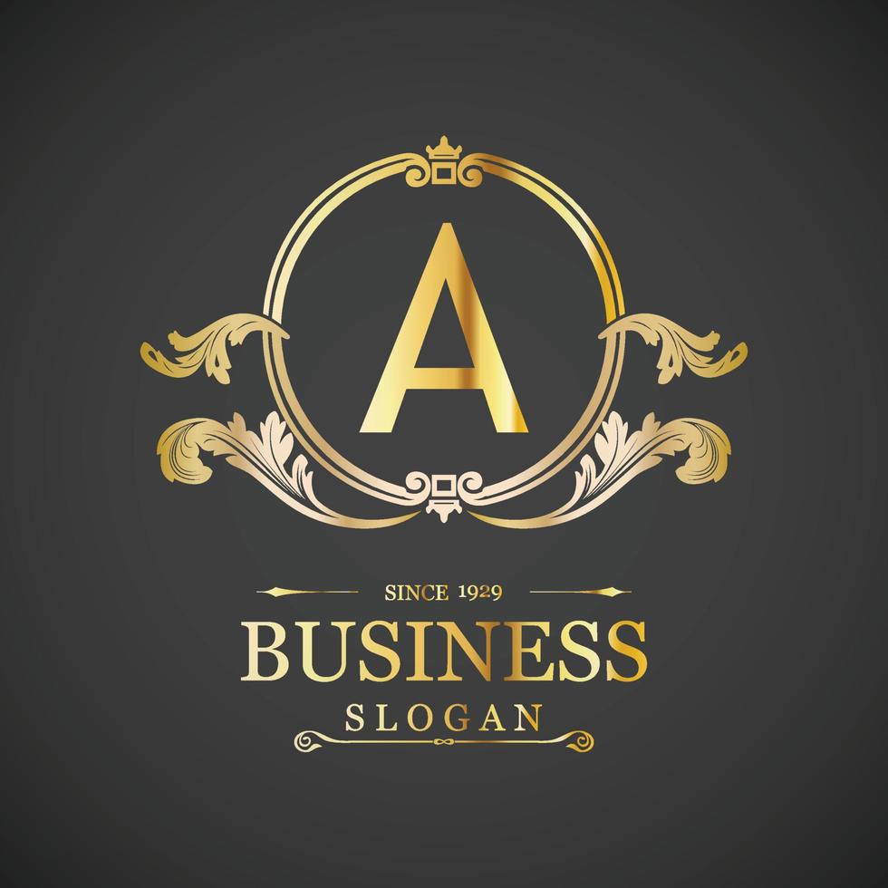 Alphabetical logo design and typography vector