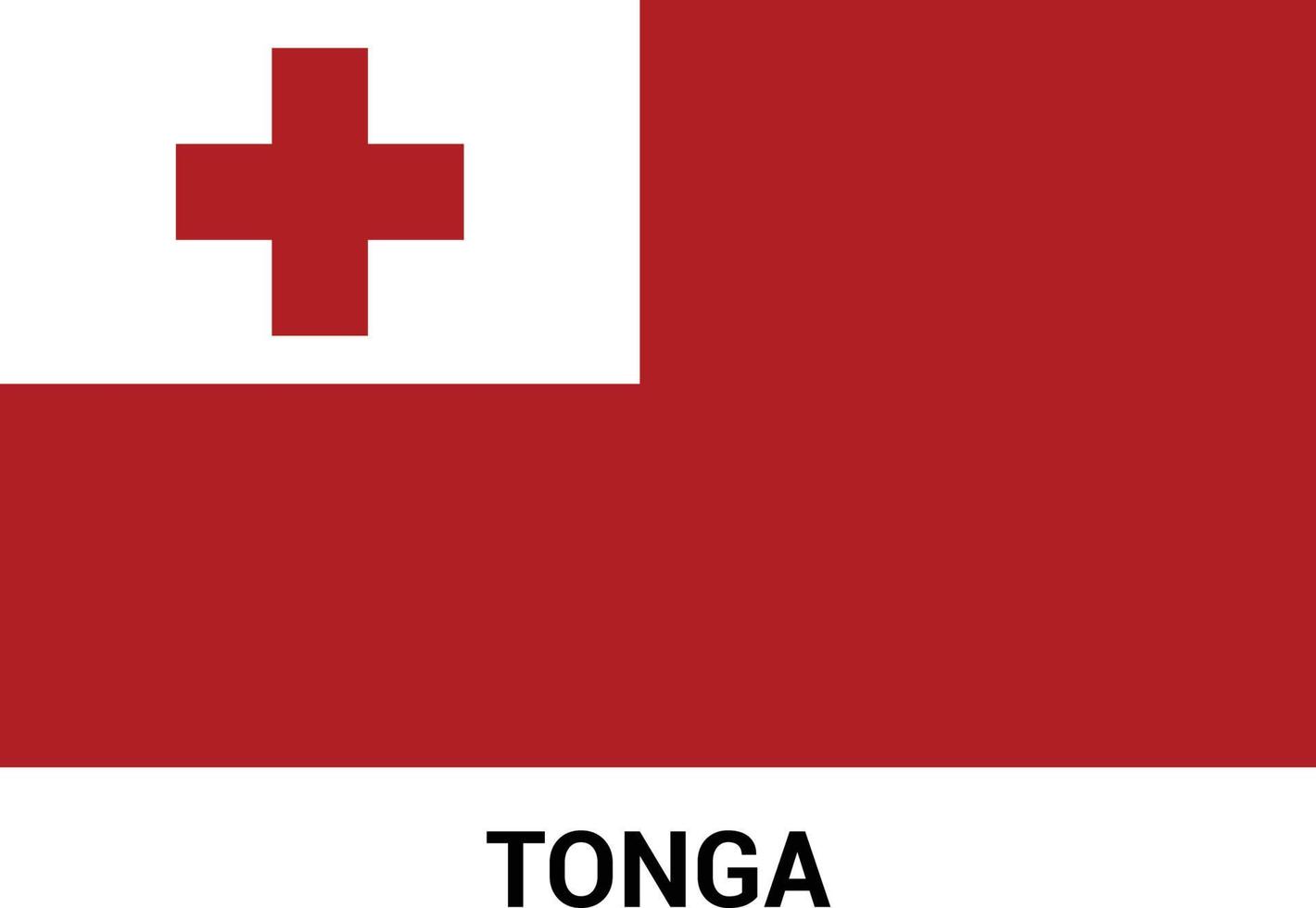 Tonga Flag design vector