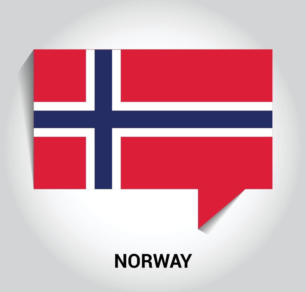 Norway flag design vector