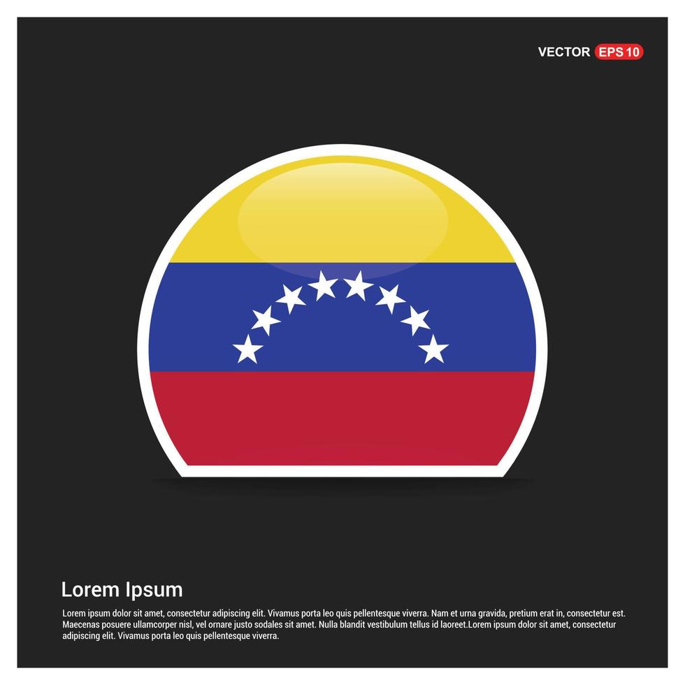 Venezuela flag design card  vector
