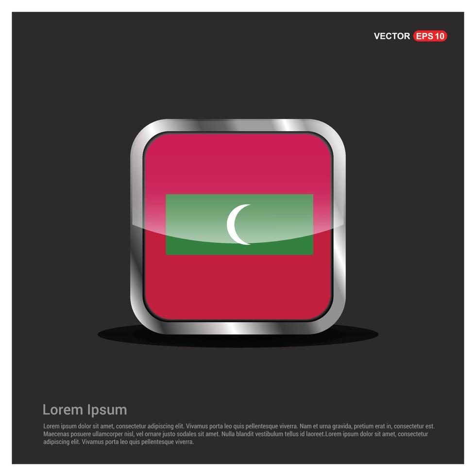 Maldives flag design vector