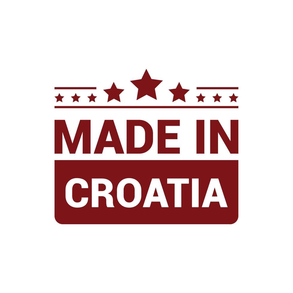 Croatia stamp design vector