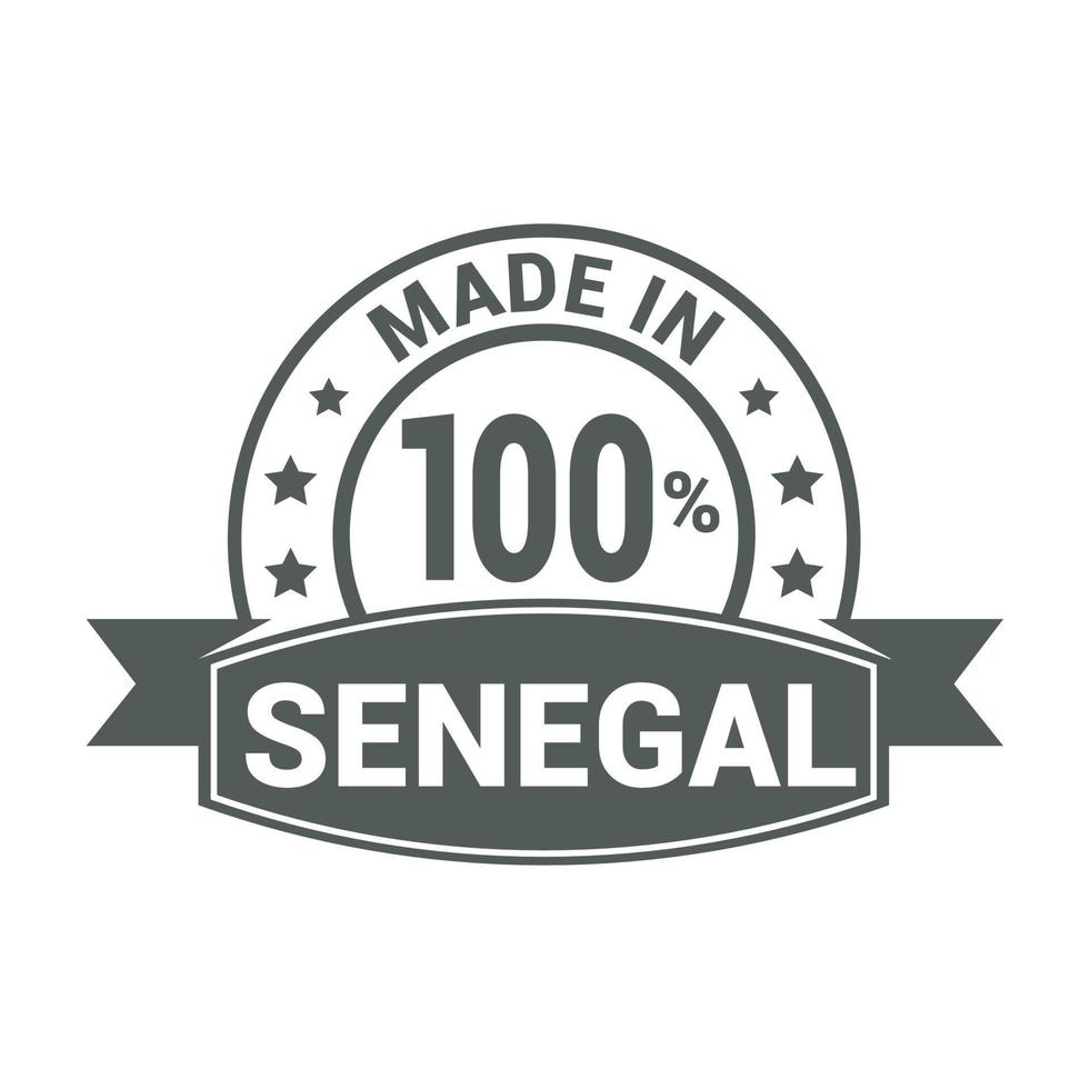 vector de diseño de sello de senegal