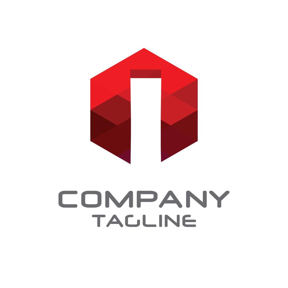 Alphabetical logo design with creative typography vector