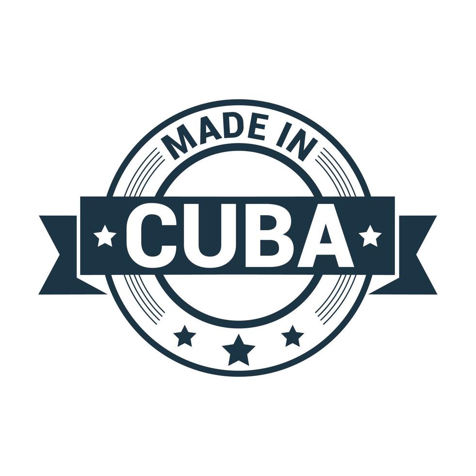 vector de diseño de sello de cuba