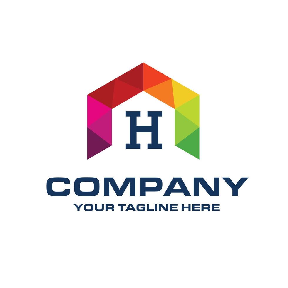 Alphabetical logo design with creative typography vector
