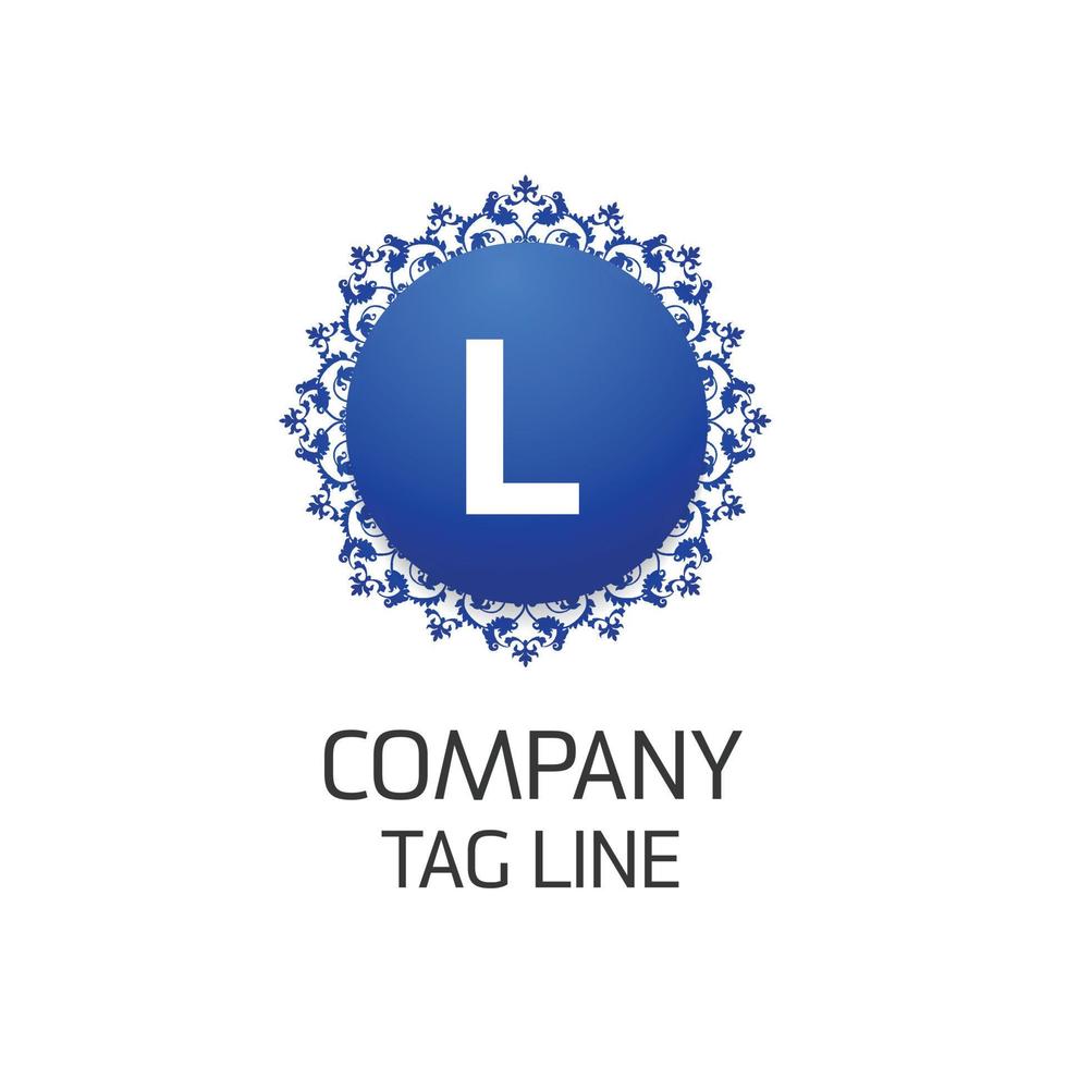 Alphabetical logo design with creative typography vector