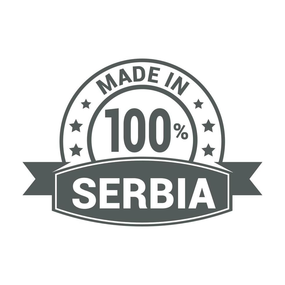 Serbia stamp design vector