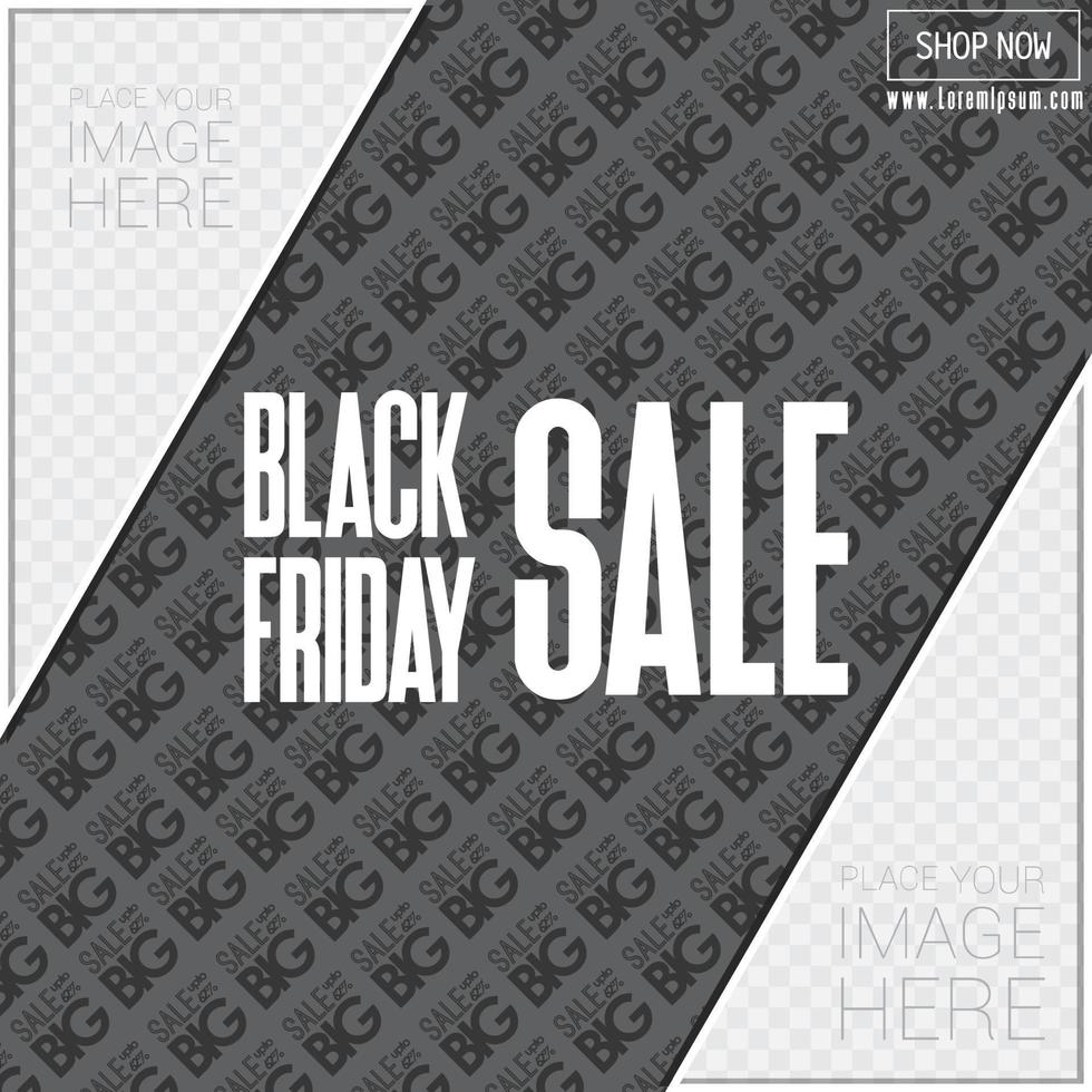 Black Friday sale card design vector